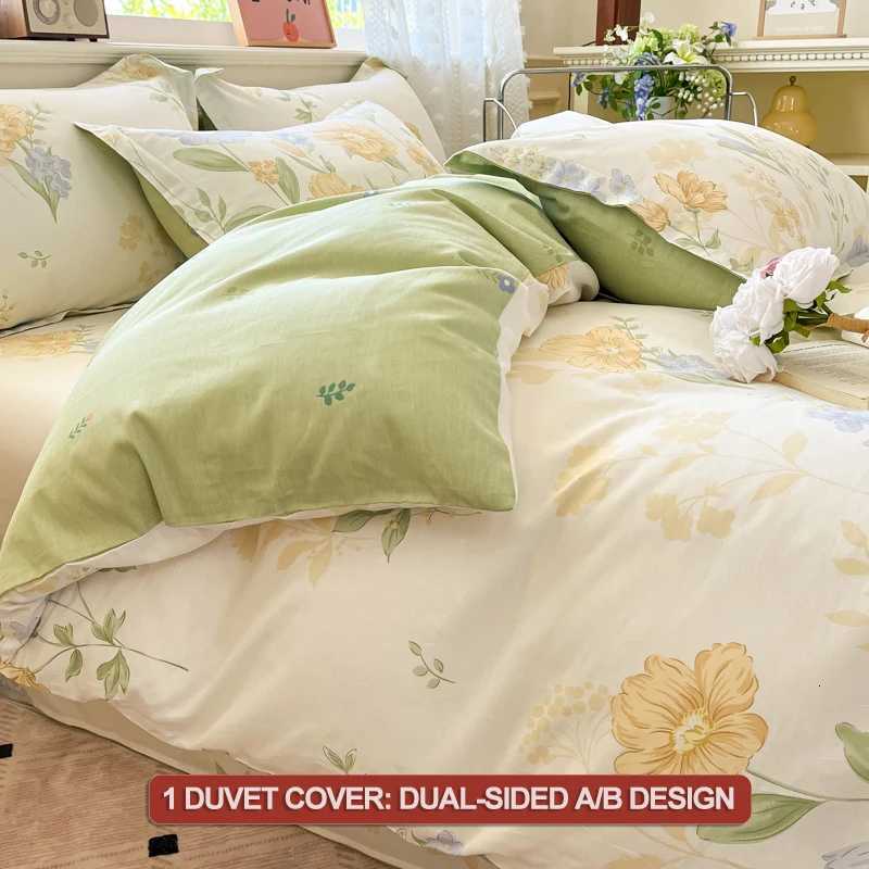 Printed Duvet Cover Set 100 Cotton - Bedding Set 1 Duvet Cover 2 cases Twin Full Single Double Easy CareMulti-SizeM251118