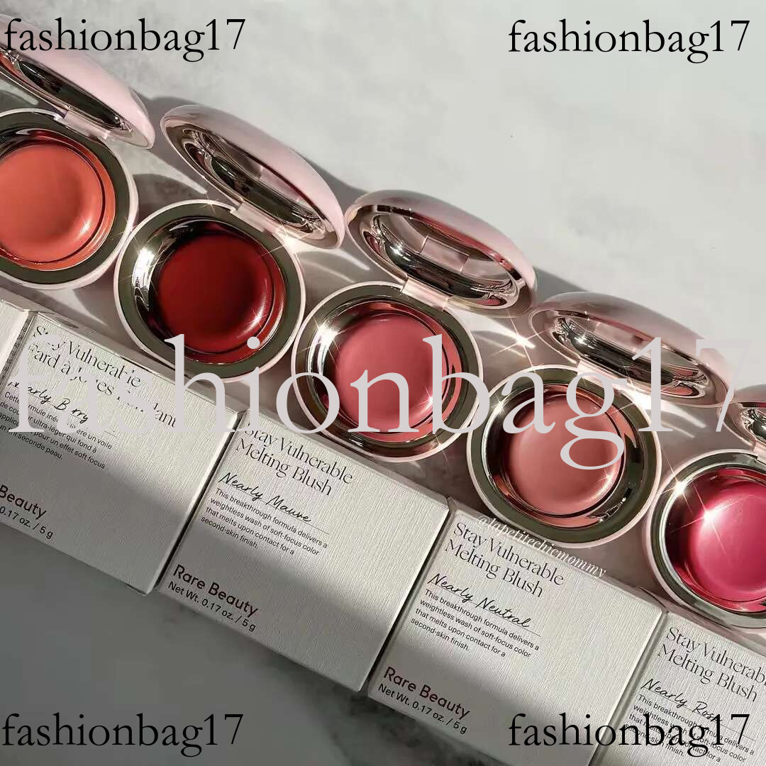 Makeup 5g Rare Beauty Stay Vulnerable Melting Face Cheek Cosmetics Long Lasting Blush Cream 5colors Nearly Rose Neutral Apricot Mauve Berry