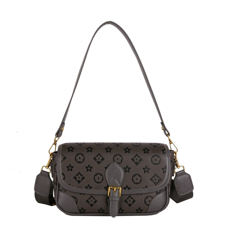 Designer Bag Luxury Bag New Bag Women Fashion Hot Style Shoulder Crossbody Small Square Bag Retro Old Flower Wide Shoulder Strap Underarm Bag