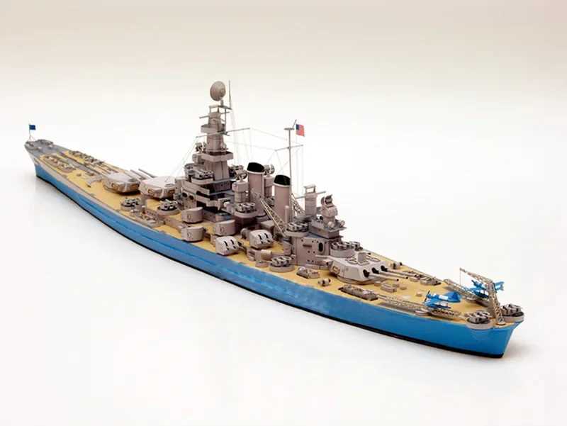 1400 US North Carolina Class Battleship DIY 3D Paper Card Model Building Set Construction Toys Educational Toy Military Model C251118