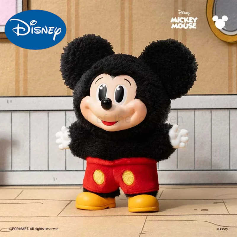 Disney Genuine New Popmart Mickey Family Cute Together Keychain Series Blind Box Action Figures Toy Collect Desktop Ornaments Girl Gift W20250418