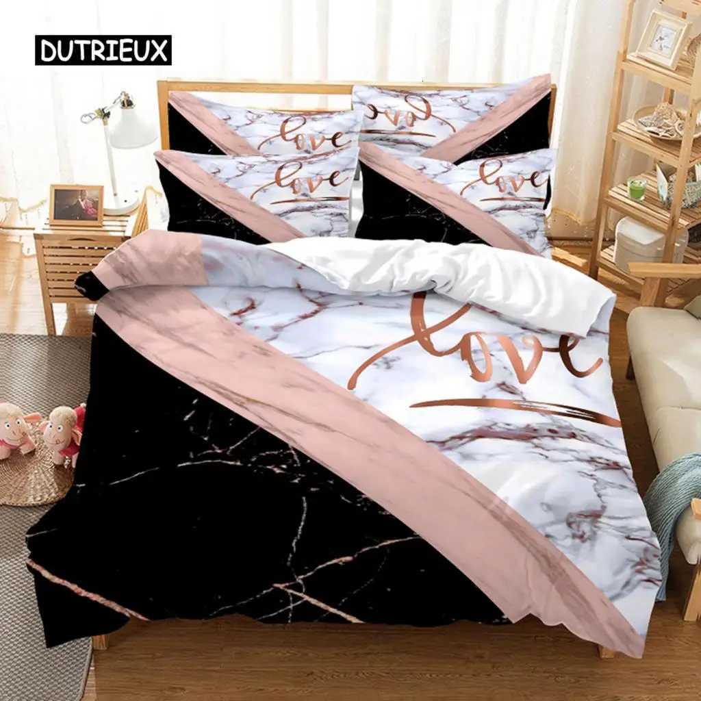 Colored Marble Bedding Set Duvet Cover Set 3d Bedding Digital Printing Bed Linen Queen Size Bedding Set Fashion DesignM251118
