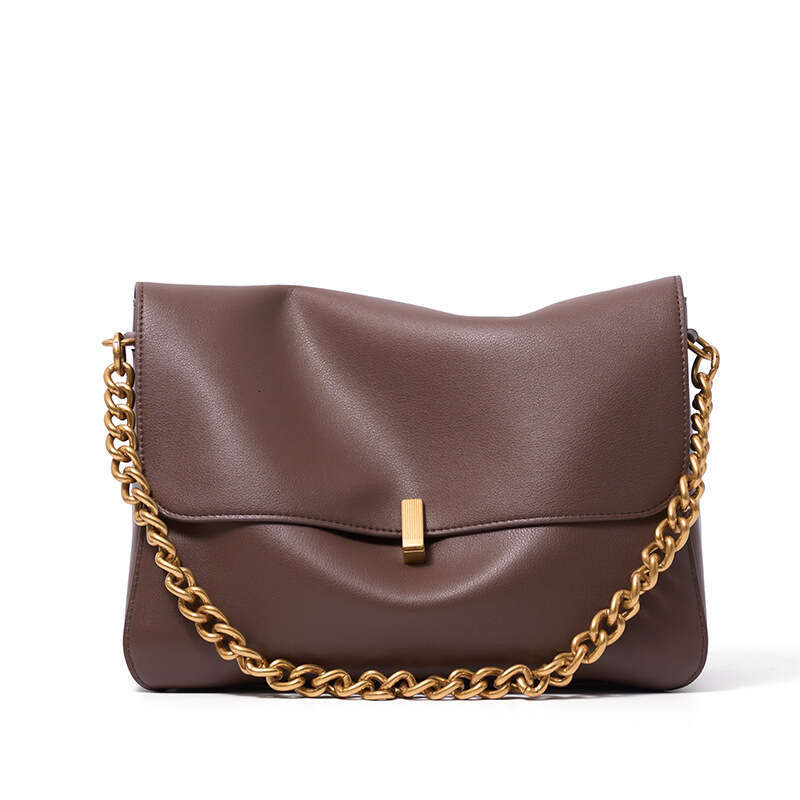 Luxury Bag Designer Cowhide Cross Body Bag New Niche High-end Chain Large Capacity Women's Hobo Commuter Shoulder Bag Totes