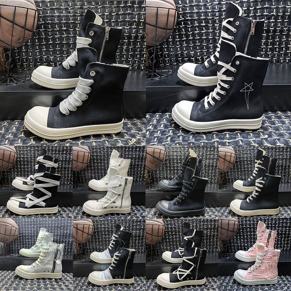 Designer Boots Leather Canvas suede Booties Men Women Casual shoes Black White Red Pink Yellow low high top outdoor trainers sneakers