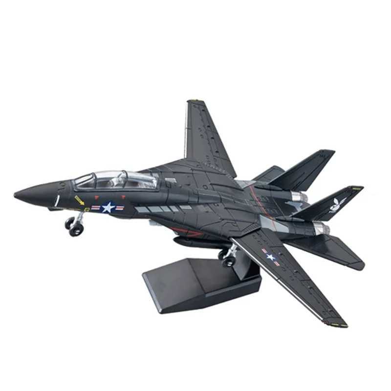 172 Creative Military Series Building Blocks New Black F14 Panda Multi Purpose Supersonic Fighter Model Toys For Kids Xmas Gift C251118