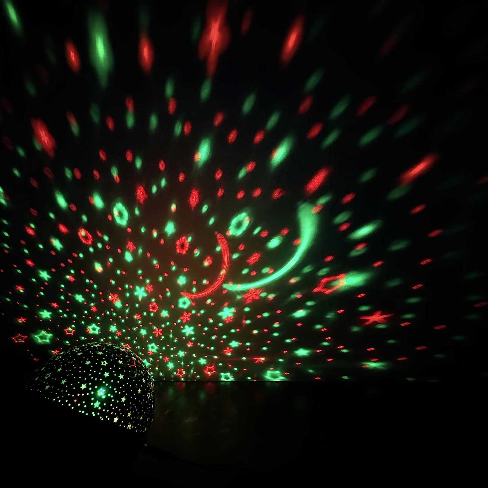 LED Starry Sky Projector Light Stars and Moon Projection 7 Modes Night Light USB Powered for Kids Room Party Decor Holiday Gifts M251118