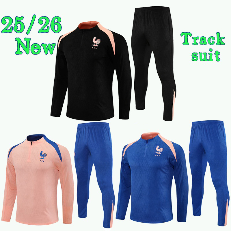 2025 2026 french tracksuit top long training suit long sleeved kit uniform chandal adult sweatshirt Sweater long sleeved tracksuit men kids french