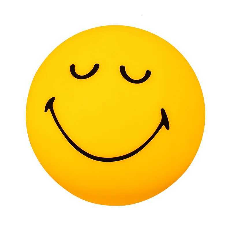 Squint/Wink Sphere Lamp AtmosphereLight Dimmable USB Rechargeable or USB Plug-in Smiling Night Light for Home Decoration M251118