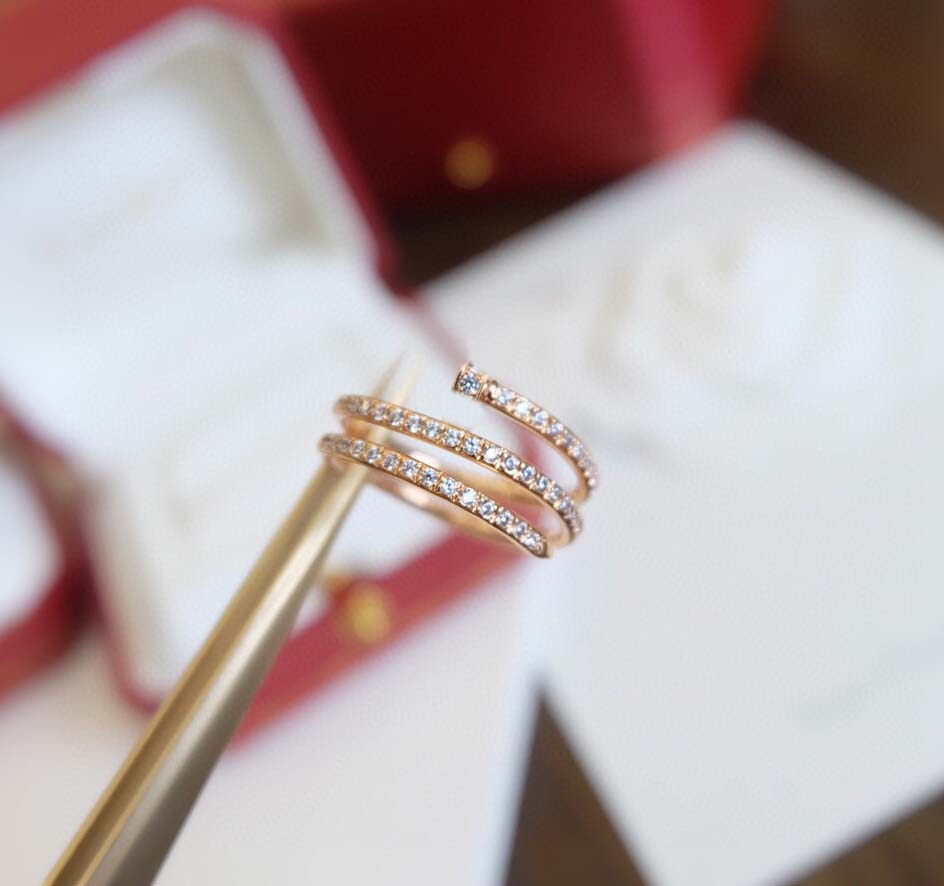 2025 Luxury quality charm punk ring with diamond in two colors plated have stamp box PS3018A