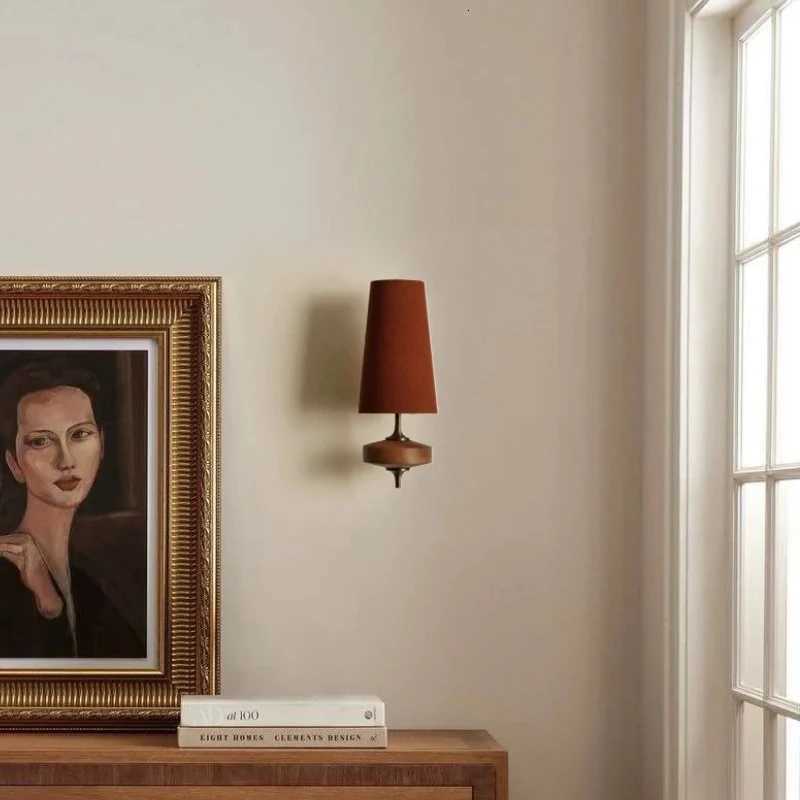 Fabric LED Wall light Vintage Wall Lamp Retro Luxury Bedside Lighting Bedroom Living Room Minimalist Decorative Lamp M251118