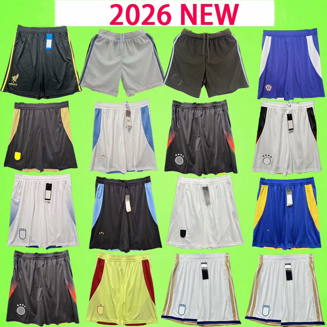 Men 2026 Argentinas Soccer shorts Fans player version MESSIS Germanys football pants Spains japan Mexico Ronaldo Brasil Netherlands Korea Colombia Canada Croatia