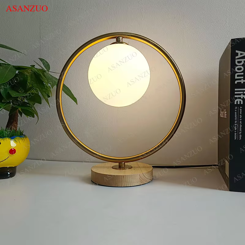 Modern Glass Bedside Lamp with Nordic Design - Perfect Accent Lighting for Home Interiors