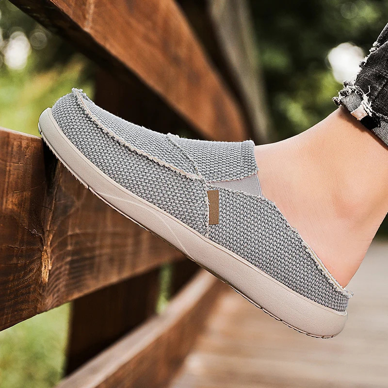 Arrival Spring Summer Comfortable Casual Shoes Lightweigh Mens Canvas Shoes For Men Slip-On Fashion Flat Loafers Shoes 250417