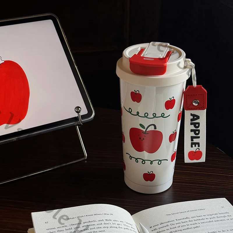 Anime Love and Deepspace Caleb Cosplay Apple Water Glass Vacuum Cup Cartoon Accompanying Sippy Cups Thermal Mug Insulated Mugs Y251120 W260226