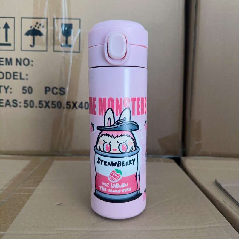 Cute Labubu Pea Stainless Steel Insulated Student Lightweight Drinking Cartoon Large Capacity Bouncing Cup 8ef8 040
