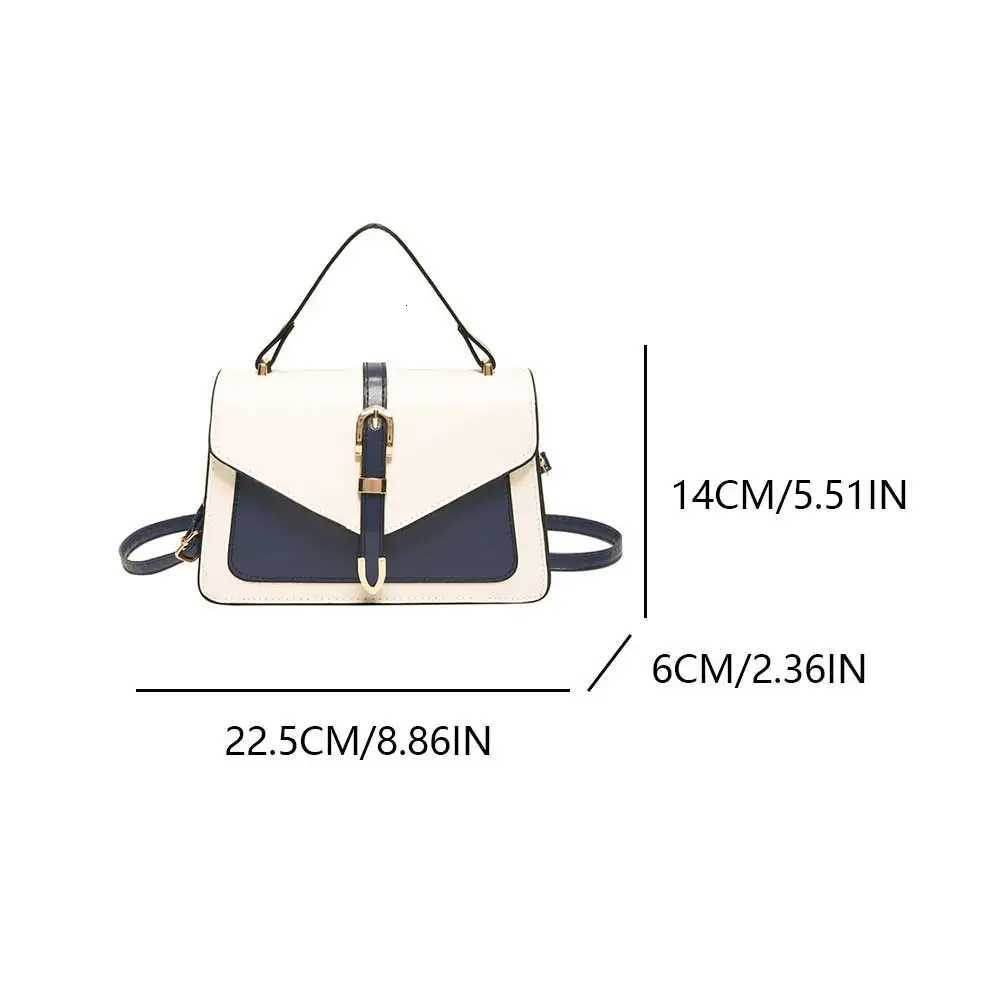 Top Handle Bag for Women Color-Block Shoulder Bag PU Leather Adjustable Strap Satchel Purse Square Bag for Work TravelW251118