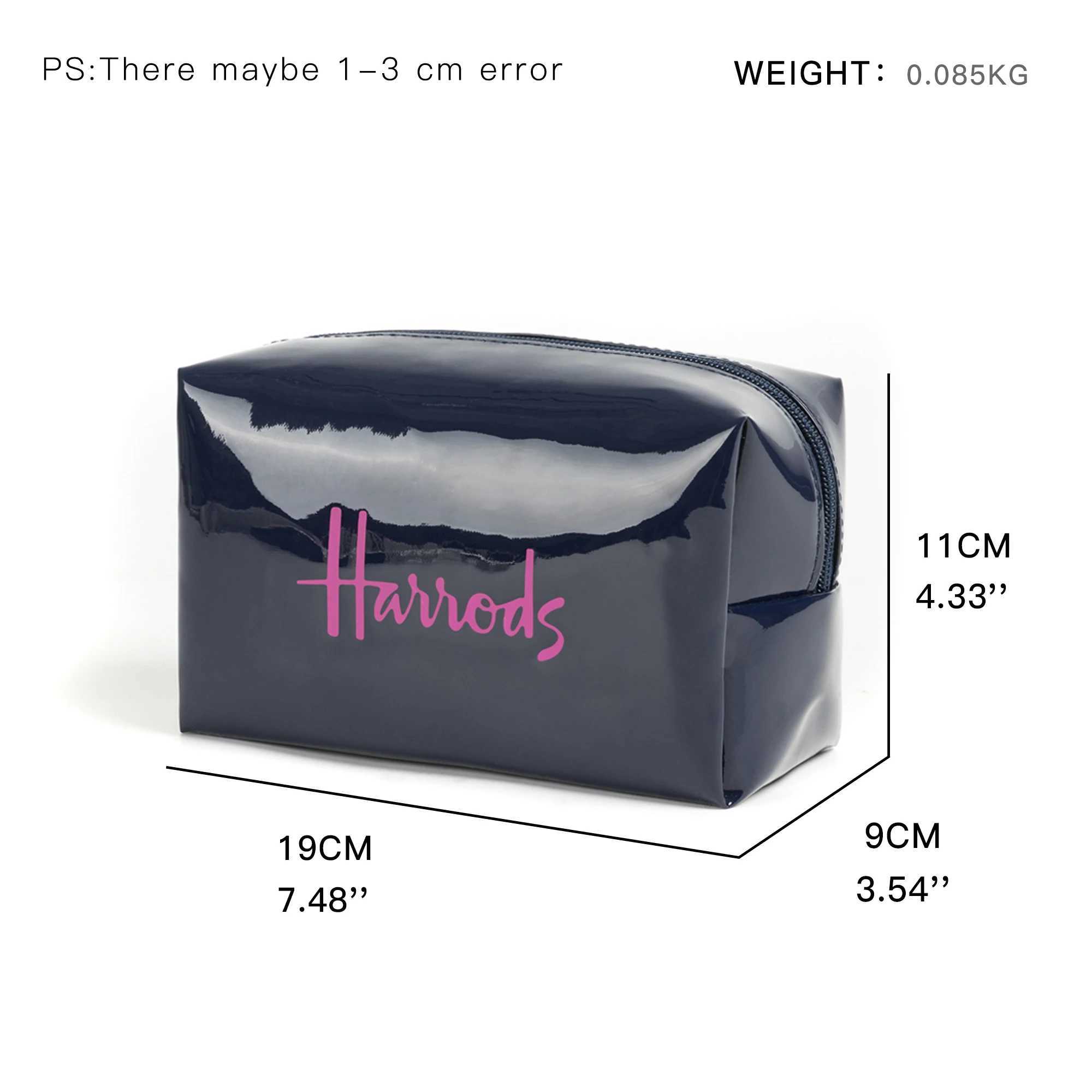 Fashion PVC organizer makeup bag waterproof nylon travel cosmetics box zipper face bag small portable clutch handbag Z250418