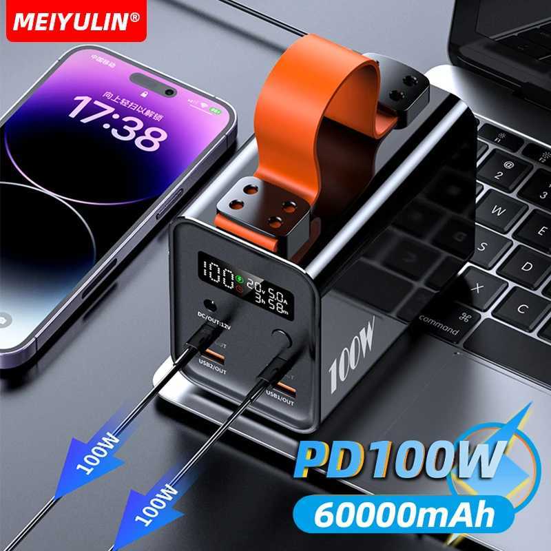 For Laptop 60000mAh 100W Power Bank Portable 27000mAh USB C Fast Charging xternal Battery For iPhone 17 Powerbank L251118