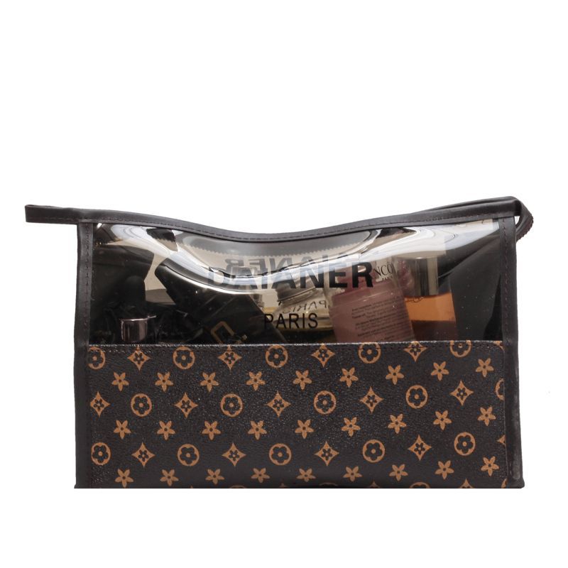 2025 New cosmetic bag with ins style waterproof PVC super popular large capacity portable handbag for women travel toiletries storage