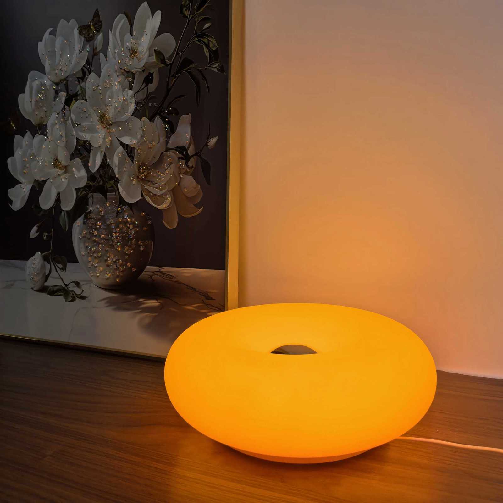 Bedroom bedside lamp USB plug Bauhaus living room dining room decoration donut ambient light M251118