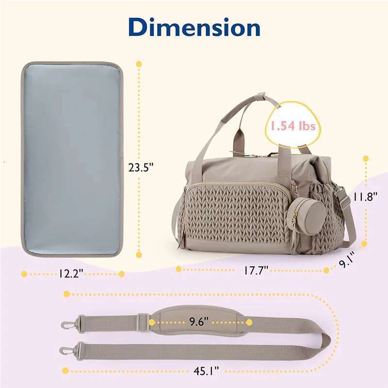 Designer Mummy Diaper Handbag Large Capacity Travel Bag Delivery Hospital Baby Organizer