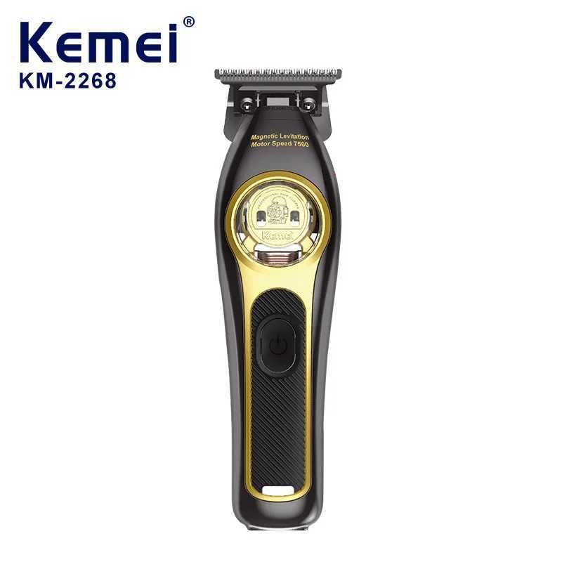 Kemei KM-2268 professional barber electric hair clipper UV coated body USB charging salon styling trimmer.W250418