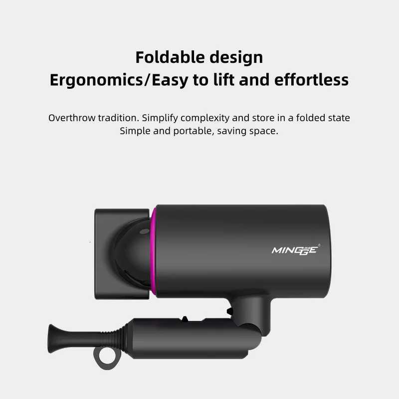 EU/US/UK Hair Dryer Foldable Storage 1800W High-Power EU/US/UK Plug Air Supply Hood And Nozzle Hammer Hair Dryer 2024 New ModelT251118
