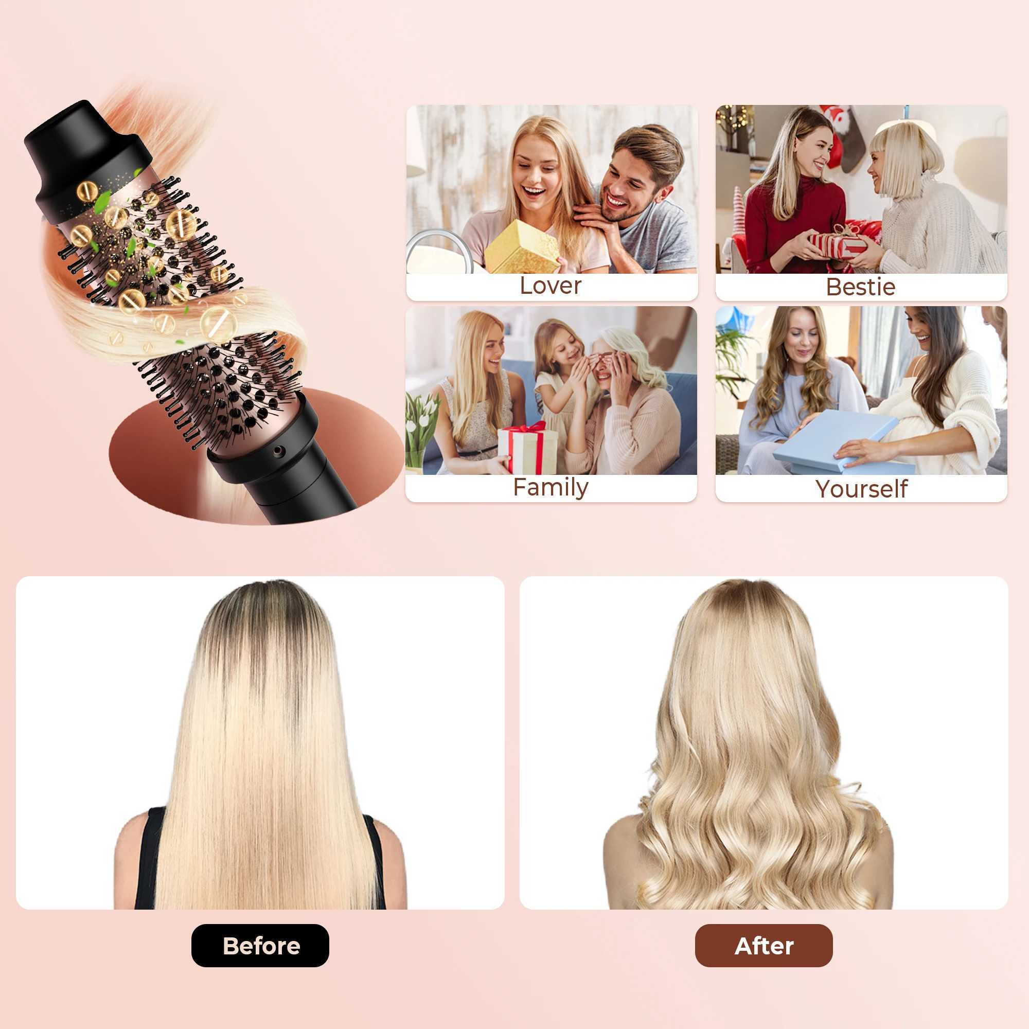 Hot brush one-step hot air brush and volumetric hair straightener professional hair straightener M250418