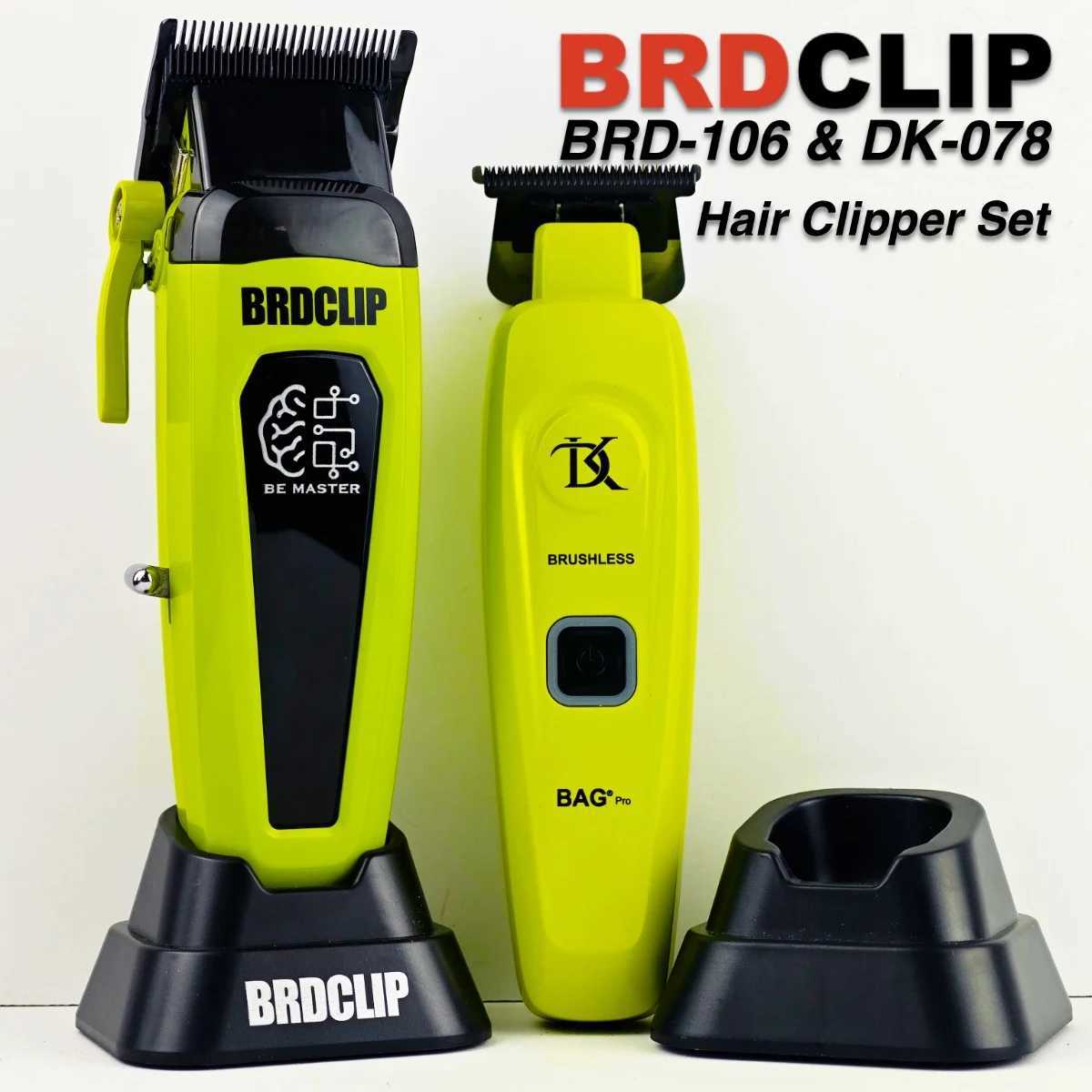 BRD106 078 Barber 7500RPM 7200RPM Hair Salon Trimmer DLC with Charging Base Barber Suitable for Mens New Professional BRDCLIPW250418