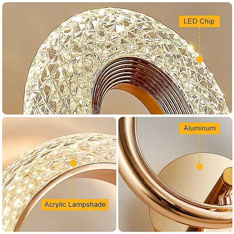 Modern Crystal Wall Lights Indoor Lighting Round/Oval LED Wall Lamp Home Decor for Kitchen Bedroom Living Room Sconce M251118