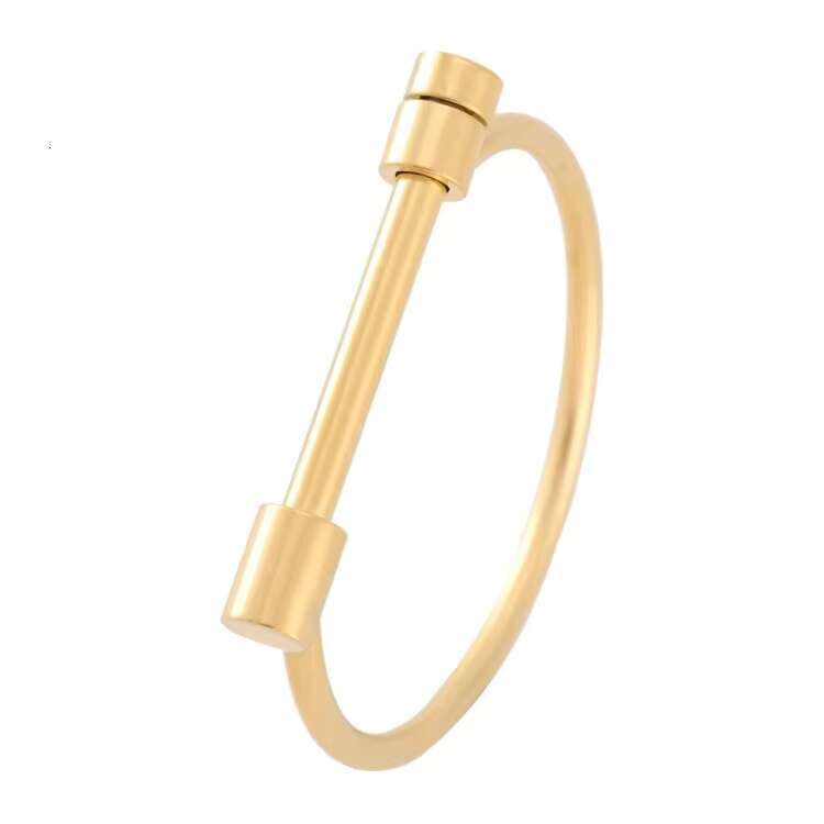 DHcollections Gilded Stainless Steel For Girls, Fashionable Bracelet With Round Chain Hammer Striking Texture Buckle