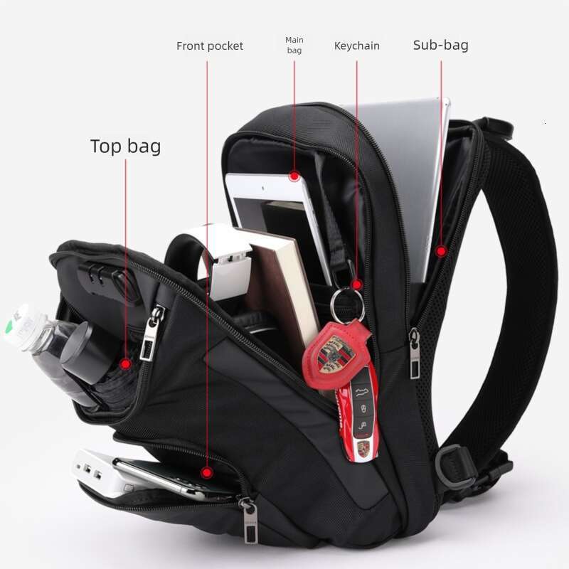 Luxury Bag Designer Niche Cross Body Multifunctional Large Capacity Casual Sling High-end Shoulder Bags Password Lock pingb Computer Backpack Men
