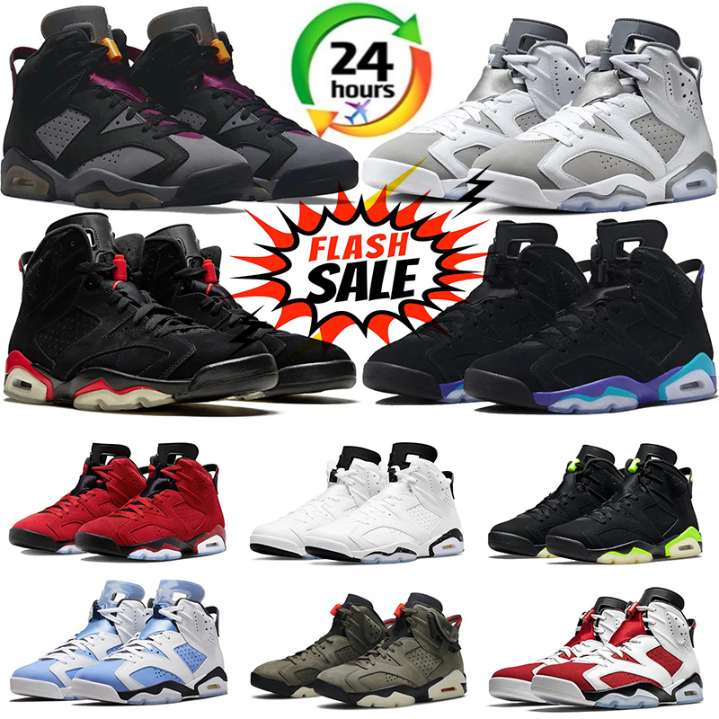 Basketball shoes 6 Carmine Black Infrared Toro Bravo Cool Grey UNC White 6s Basketball Mens trainers Sneakers 40-47