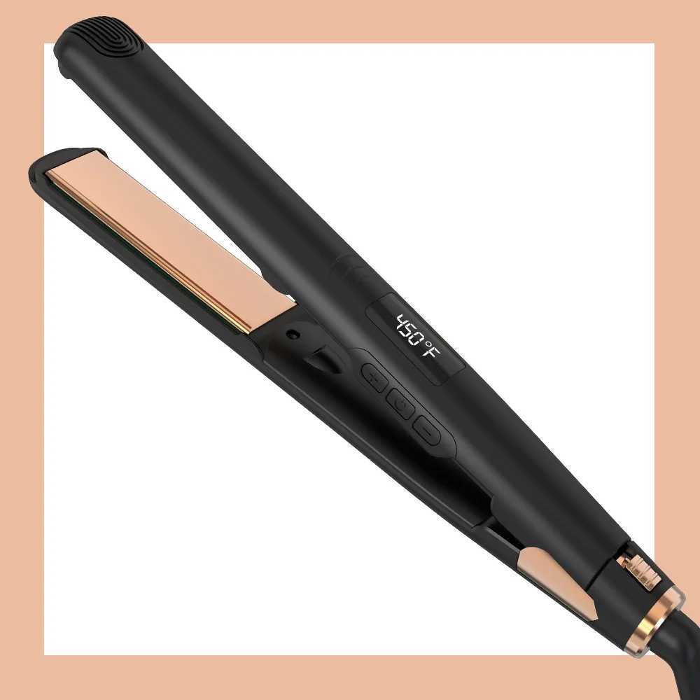 Original Ceramic Straight Flat Iron 1 Plate Black Professional Salon Model Straightener and Curler Planchas pelo W250418