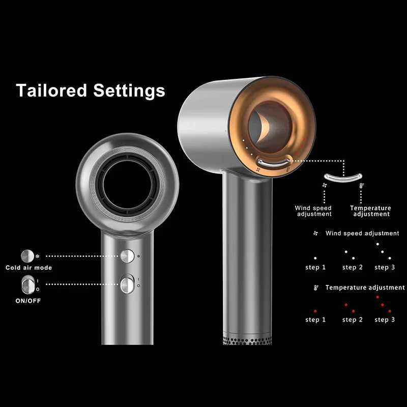 High Speed Hair Dryer Negative Ion Professional Quick-drying Low Noise Household Electric Cold Hot Air Hair Dryer With DiffuserT251118