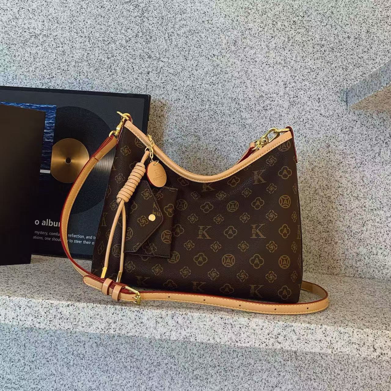 WK Luxurys Shopping Tote 2pcs Set Women Bags Handbag Shoulder Naverfull Louiseity Womens viutonity Composite Lvity Lady Clutch Tote Bag Female Coin Pu