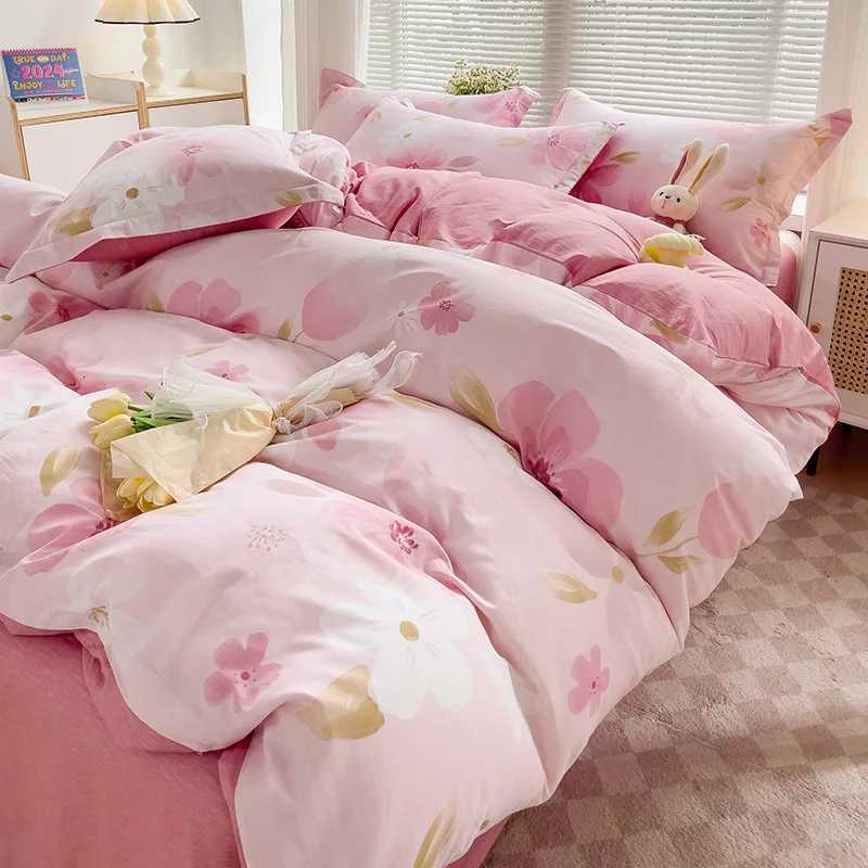 100 Cotton Bedding Set Duvet Cover Set 1 Quilt Cover 2 cases No Sheet- Ultra Soft Breathable HypoallergenicM251118
