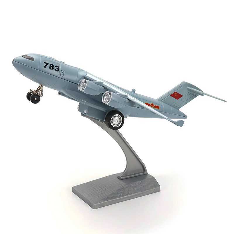Chinese Xian Y-20 Large cargo plane echo sound-light metal aircraft die-casting model aviation boy collectible toy C251118
