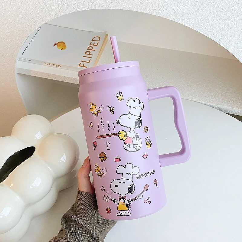 Insulated Large Capacity Straw Water Black Portable Stainless Steel ChildrenS Travel Cup Y251120 W260226