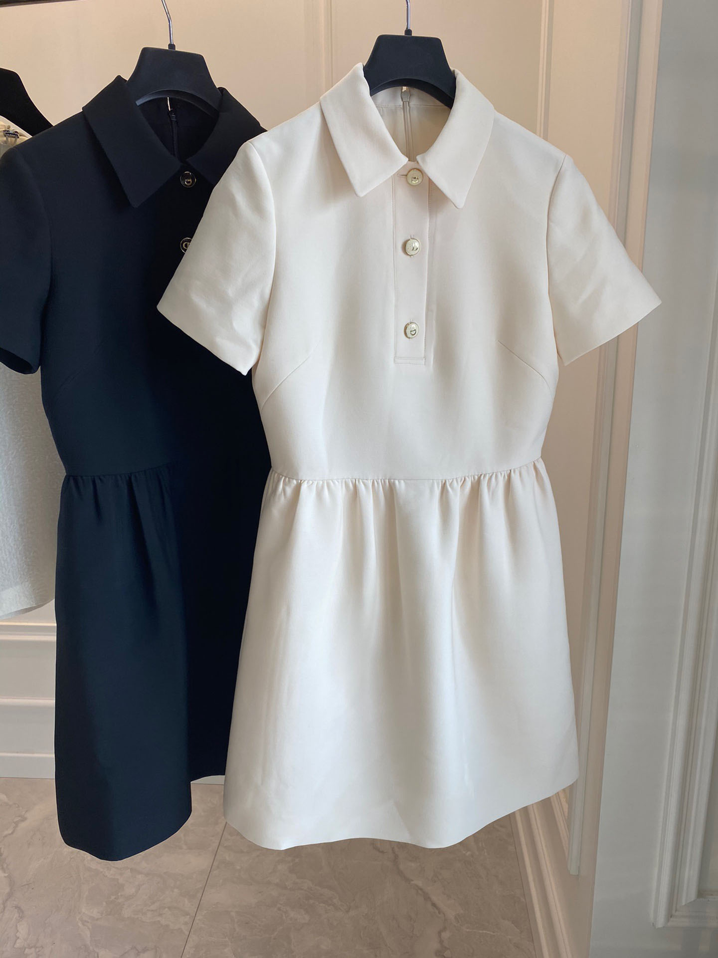 Three Standards Are Consistent High End Women's Wear 2025 Summer Short Sleeved Polo Little Fragrant Dress Hepburn Style