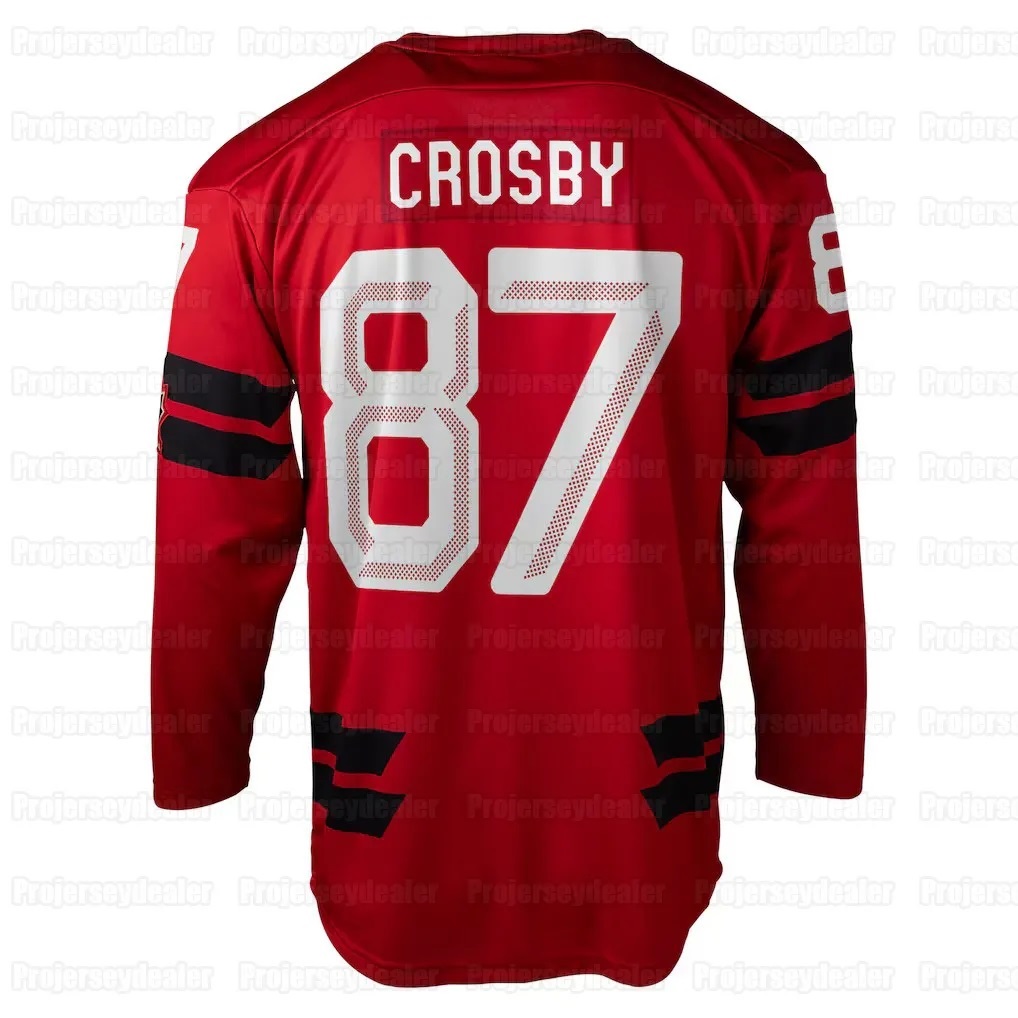 031 Custom Hockey Jerseys Canada 2026 Olympices Sidney Crosby Mcdavid Nathan Mackinnon Brayden Point Cale Makar Sam Reinhart