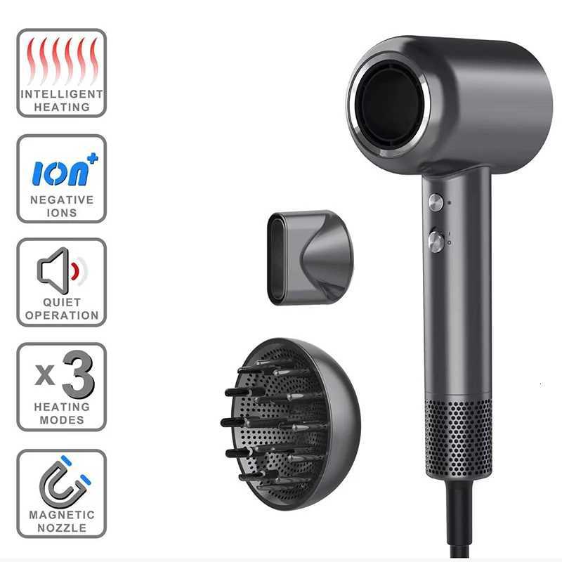 High Speed Hair Dryer Negative Ion Professional Quick-drying Low Noise Household Electric Cold Hot Air Hair Dryer With DiffuserT251118
