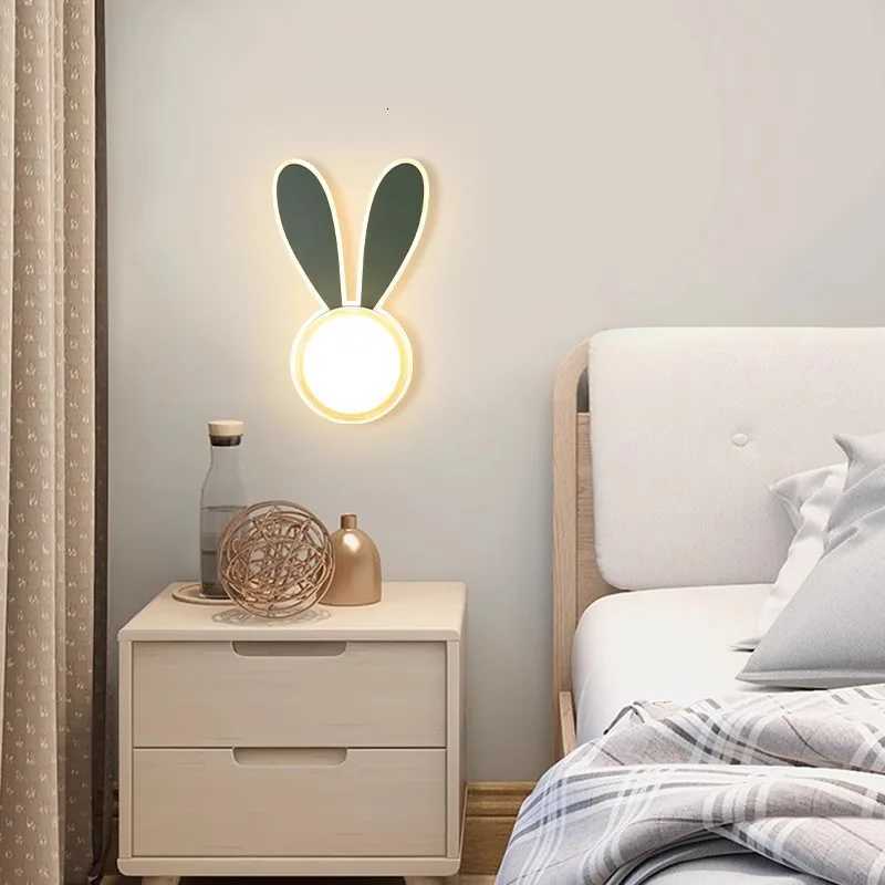 New Childrens Room Wall Lamp Simple Modern Cartoon Cute Interior Decoration Boy And Girl Room Bedroom Bedside LED Wall Light M251118