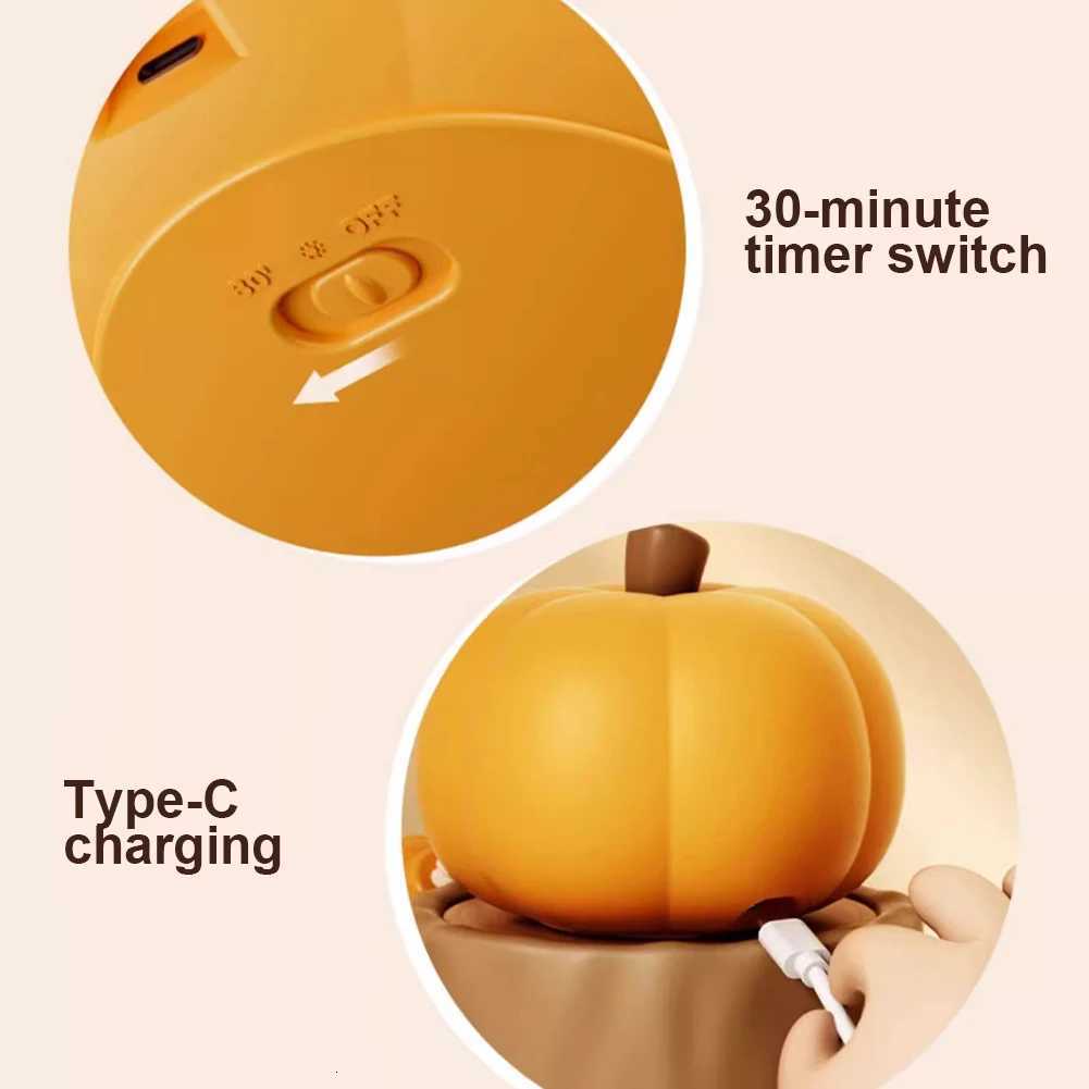 Halloween LED Night Light Warm Light Ghost Touch Lamp Cartoon Patting Silicone Cute Pumpkin Nightlight For Desk Decor M251118
