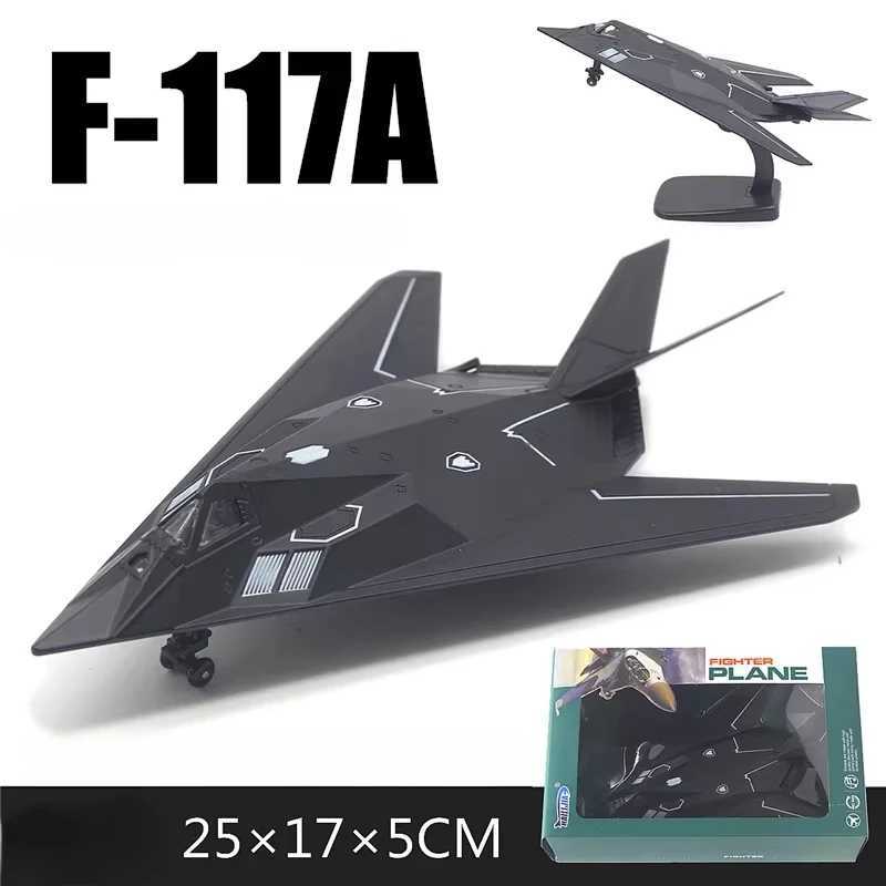 American Nighthawk F-117A stealth combat aircraft model simulation alloy Childrens toy gifts C251118