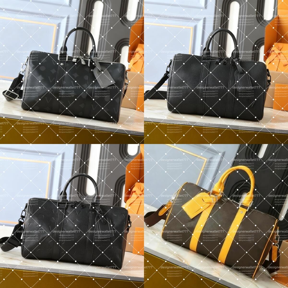 Top Black hardware tote bag Keepall 35 Duffel Bags Handbag Designer Keep All Classica Canvas Leather Women Men Shoulder Bag Luxury Zipper Outdoor purse