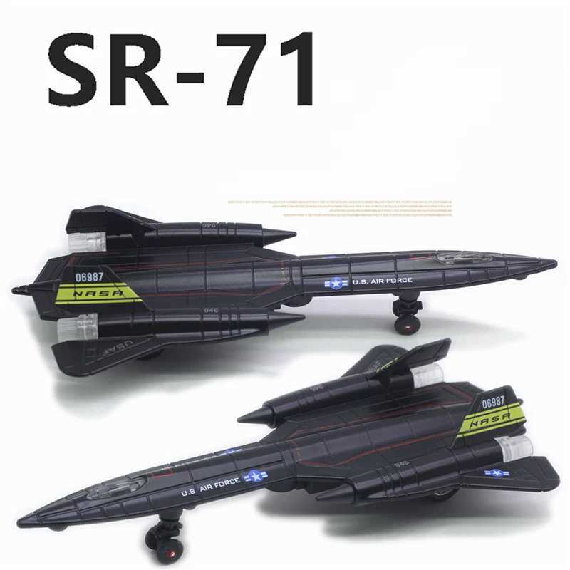 SR-71 Blackbird American reconnaissance plane fighter model airplane sound and light childrens toy ornaments collection gift C251118