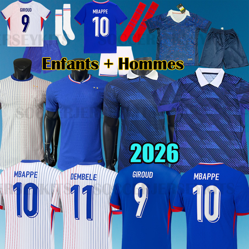 French 2026 MBAPPE Soccer Jerey final BENZEMA GIROUD GRIEZMANN SALIBA PAVARD KANTE POGBA THURAM KOLO 25 26 Maillot De Foot Equipe Football Shirt FR 2026