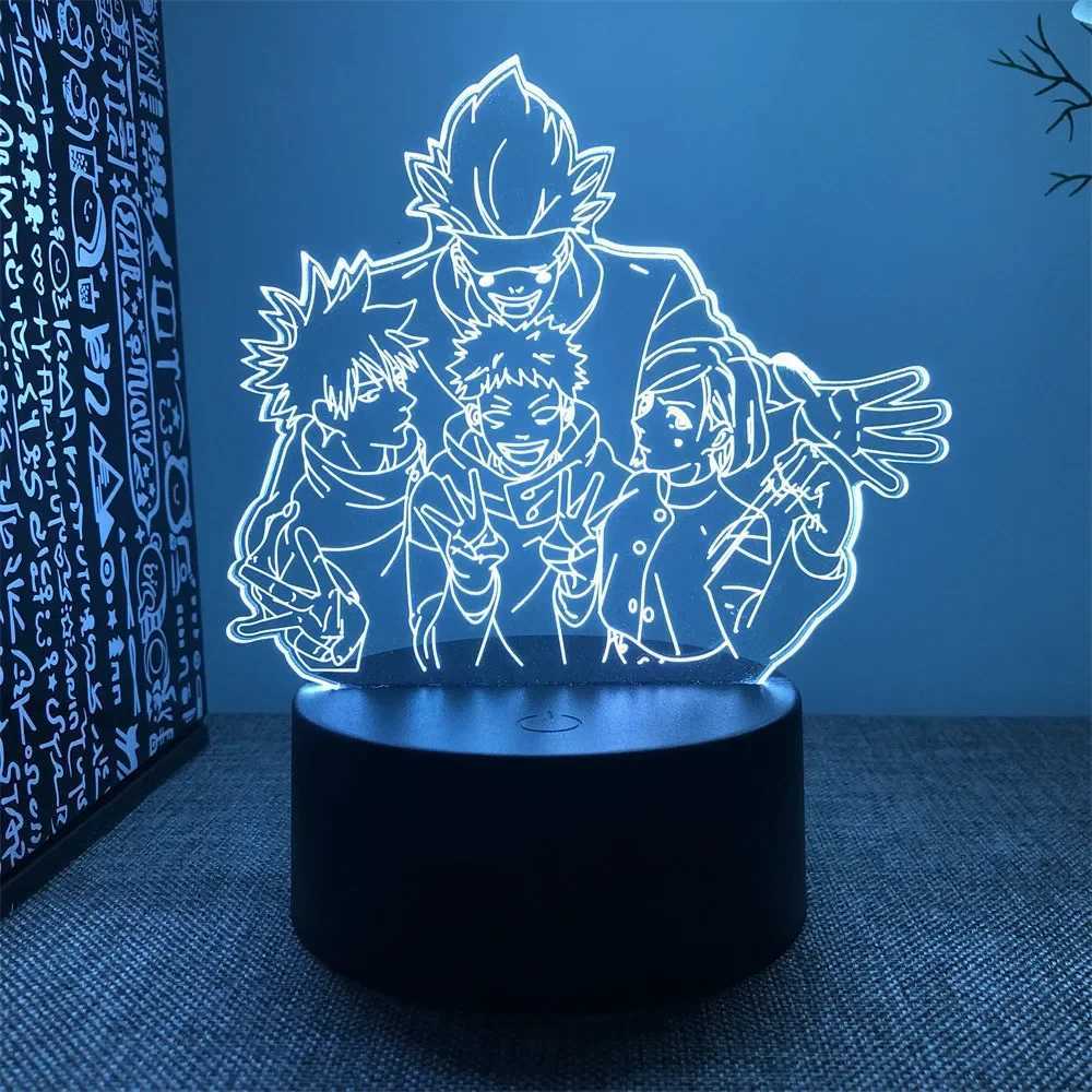 3D Anime Lamp Jujutsu Kaisen Led Night Light RGB Table Lamps Satoru Gojo Action Figure Kids Bedroom Desk Home Decor Friend Gifts M251118