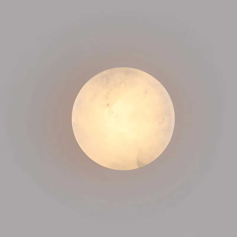 Luxury Spain natural Marble Round Wall Lamp Nordic Modern LED room Light living room Bedroom Passage corridor High-end Fixture M251118